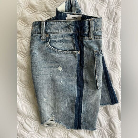 Pistola Sierra Distressed Jean Skirt Size 10/30 - Picture 5 of 9